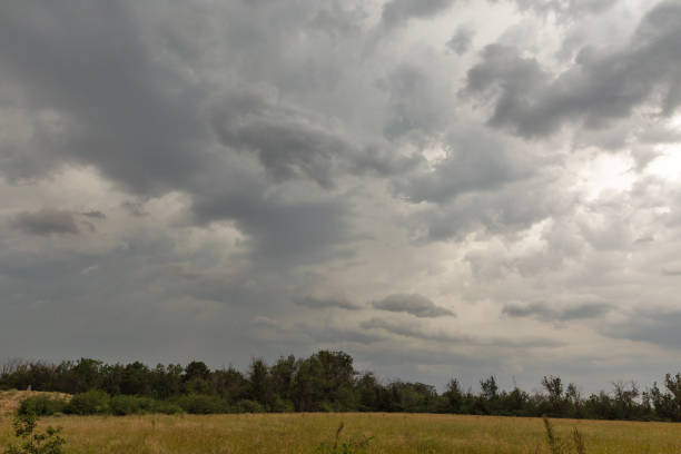 istock Thunder sky over Khortytsia island, Ukraine 1145651902