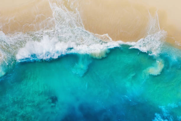 istock Coast as a background from top view. Turquoise water background from top view. Summer seascape from air. Nusa Penida island, Indonesia. Travel - image 1145655310