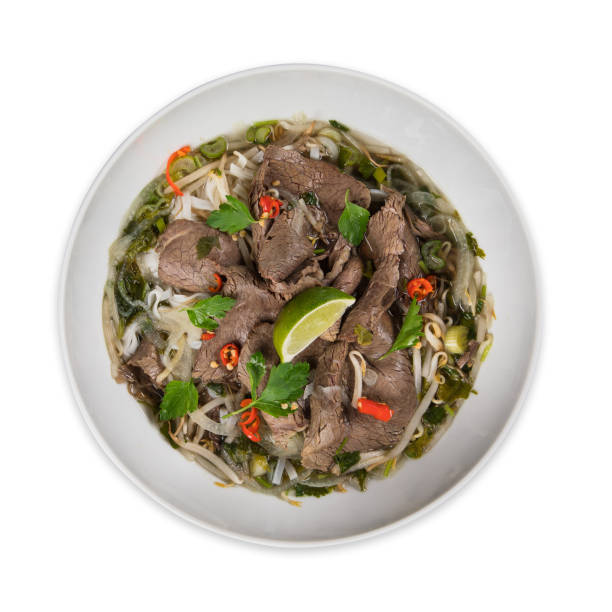 istock Pho bo asian food on white. 1145663109