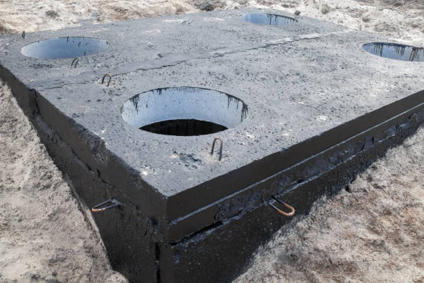 istock Manhole in the concrete block 1145663440