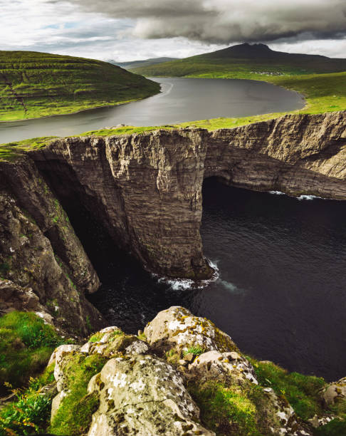 istock the amazing faroe landscape with high cliff 1145669287