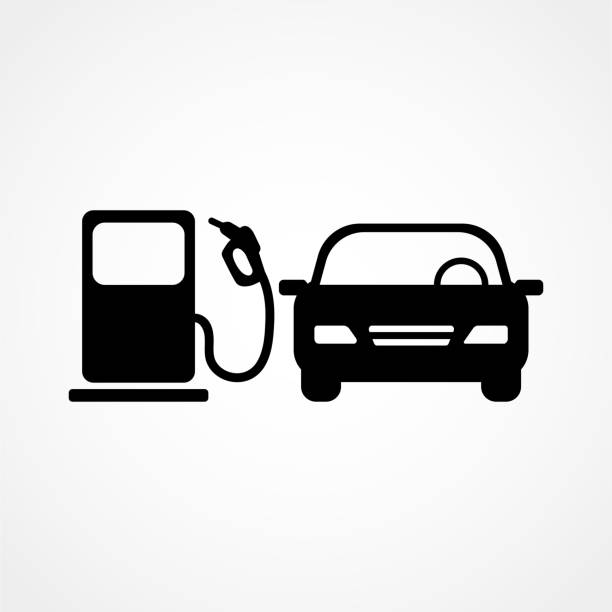 ilustrações, clipart, desenhos animados e ícones de estação de combustível, ícone isolado no fundo branco, auto serviço, reparo do carro - fuel pump gasoline natural gas gas station