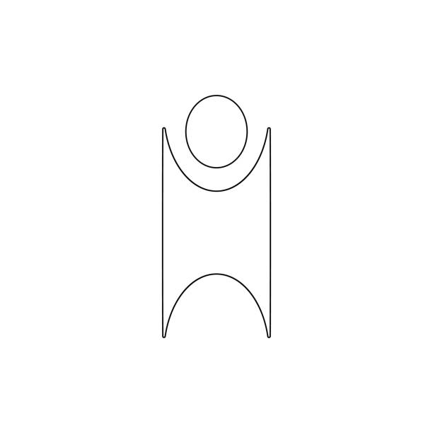 ilustrações de stock, clip art, desenhos animados e ícones de religion symbol, humanism outline icon. element of religion symbol illustration. signs and symbols icon can be used for web, logo, mobile app, ui, ux - humanism