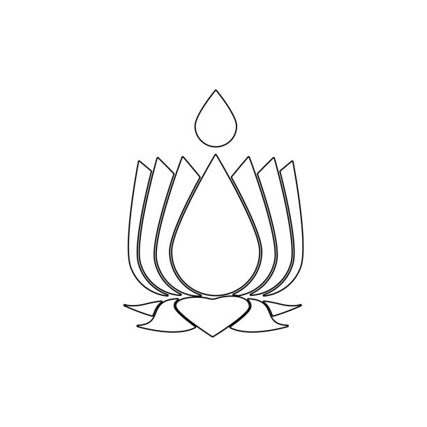 ilustrações, clipart, desenhos animados e ícones de símbolo da religião, ícone do esboço do ayyavazhi. elemento da ilustração do símbolo da religião. os sinais e o ícone dos símbolos podem ser usados para o web, logotipo, app móvel, ui, ux - ayyavazhi