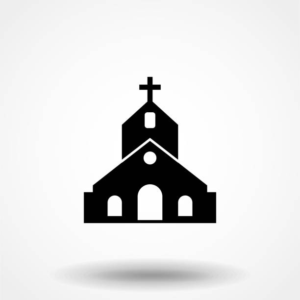 Church icon. Flat design style. vector church icon icon illustration isolated on white background, graphic design vector symbols. Eps10 Church icon. Flat design style. vector church icon icon illustration isolated on white background, graphic design vector symbols. Eps10 church icons stock illustrations