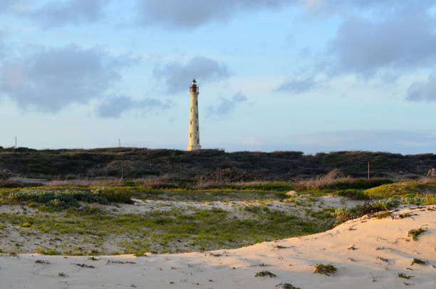 istock Towering California Lighthouse in Aruba 1145674566