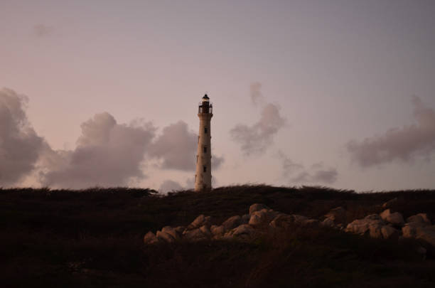istock Towering California Lighthouse in Aruba 1145674603