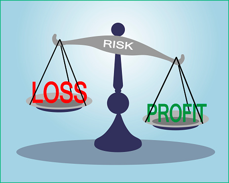 Balancing profit and loss.Vector