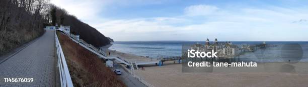 Panoramic View Of The Pier Of Sellin At The Baltic Coast Stock Photo - Download Image Now