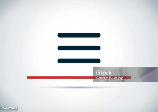 Hamburger Menu Bar Icon Abstract Flat Background Design Illustration Stock Illustration - Download Image Now