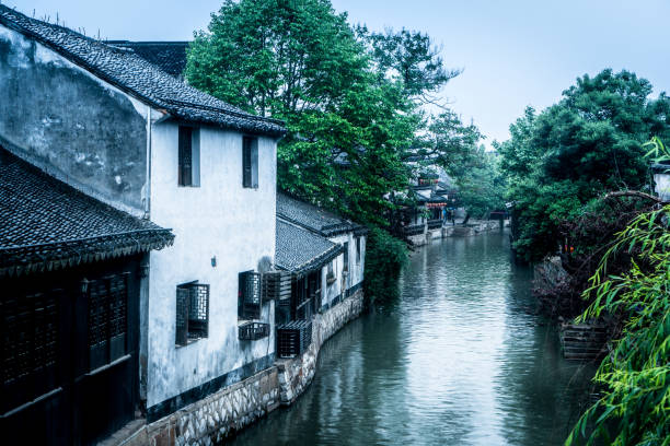 istock Ancient folk houses along river, Nanxun ancient town, China 1145679876