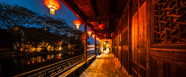 Asia, China - East Asia, Ancient, Town, Zhejiang Province