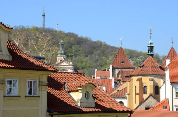 istock Petrin Lookout Tower and several churches in Prague 1145681954