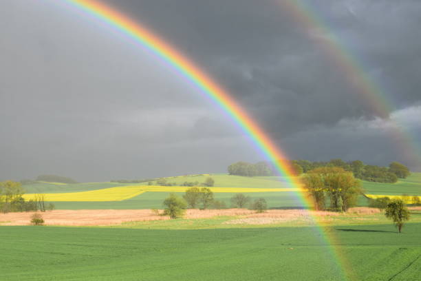 istock twin rainbows in Eifel landscape 1145684176