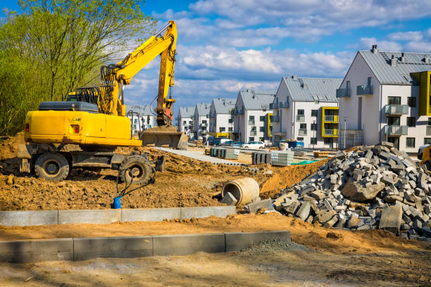 New complex of apartment buildings under construction, Szczecin, Poland