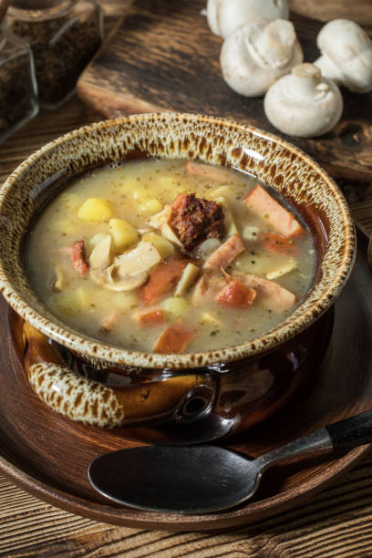 istock The sour soup made of rye flour. 1145687292