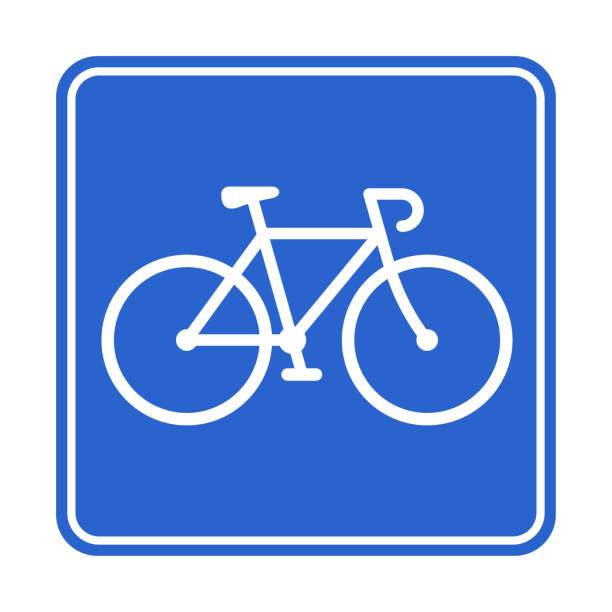 자전거 주차 표지판 - bicycle parking stock illustrations