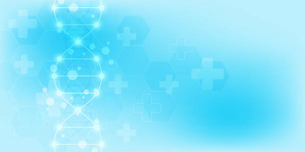 istock DNA strand background and genetic engineering or laboratory research. Medical technology and science concept. 1145690326