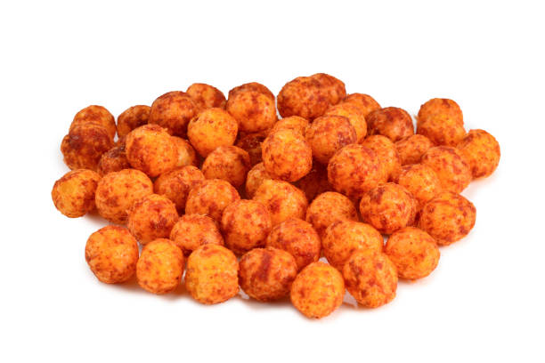 istock Crunchy balls with spices isolated on white background. 1145691232