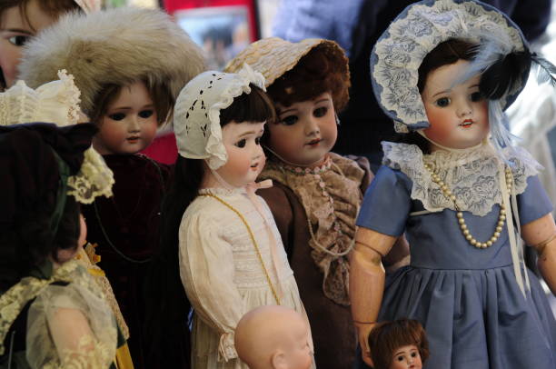 istock Old dolly in a flea market 1145693167