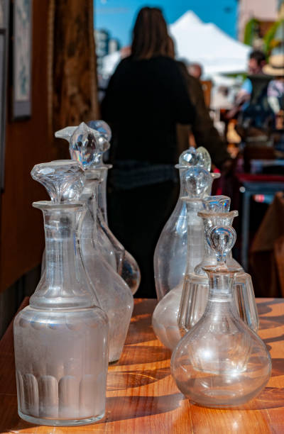 istock Old Cristal Bottle in a flea market 1145693347
