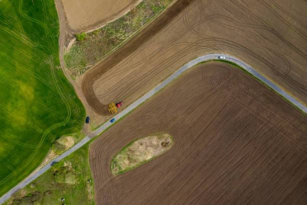 istock An Aerial Road Trip - forest with  road 1145695477
