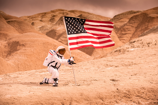 Astronaut, Cosmonaut, USA, Mars - Planet