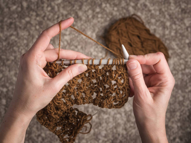 knitting pattern stock photo