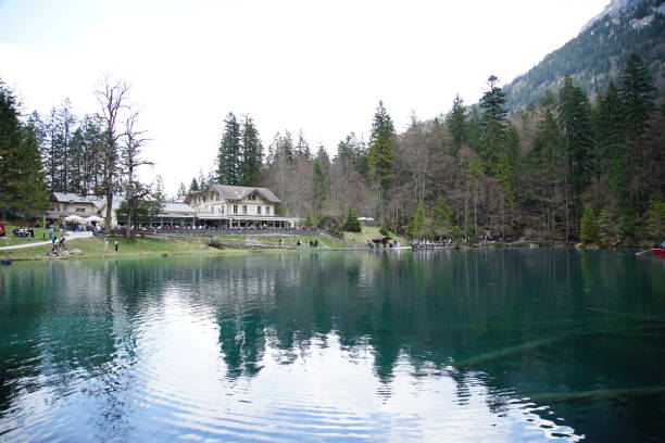 istock Small lake with blue clear water on a sunny day 1145703010