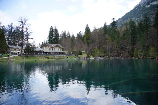 istock Small lake with blue clear water on a sunny day 1145703057