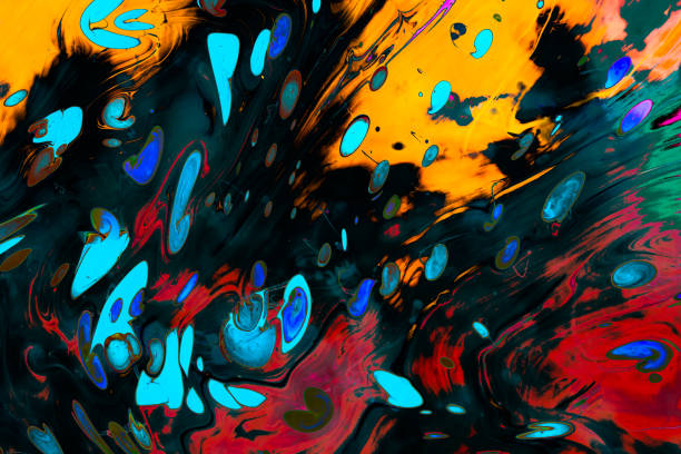 istock Abstract grunge art background texture with colorful paint splashes 1145703349