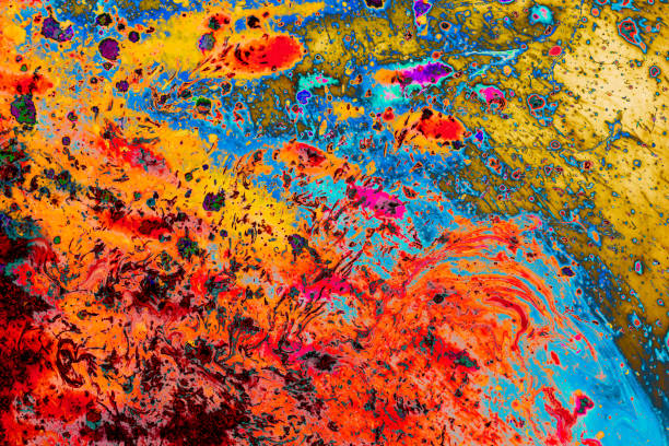 istock Abstract grunge art background texture with colorful paint splashes 1145703462