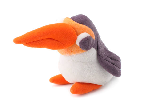 istock plasticine toucan bird isolated on white background. modelling clay 1145703842
