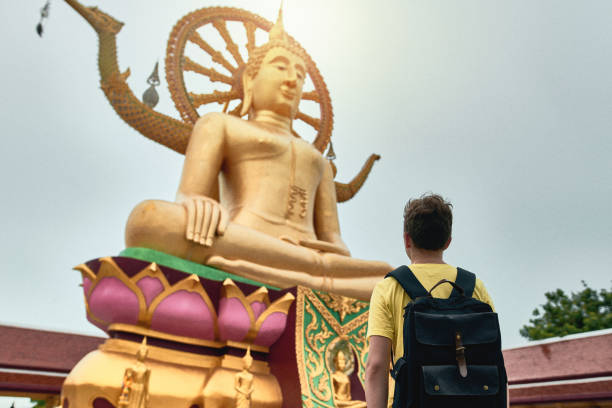 istock Visiting Asian Temple Wat Phra Yai and Big Buddha 1145704716