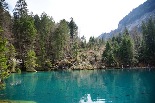 istock small blue lake on the mountain 1145707885