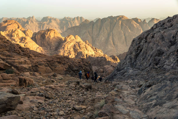 istock Travel and leisure, people go on bald mountains 1145708064