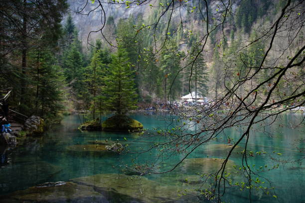 istock small blue lake on the mountain 1145708734