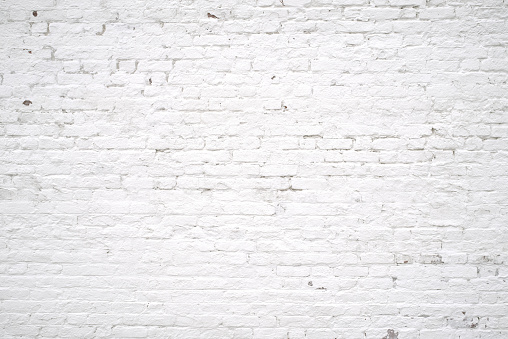 Old white brick wall texture background