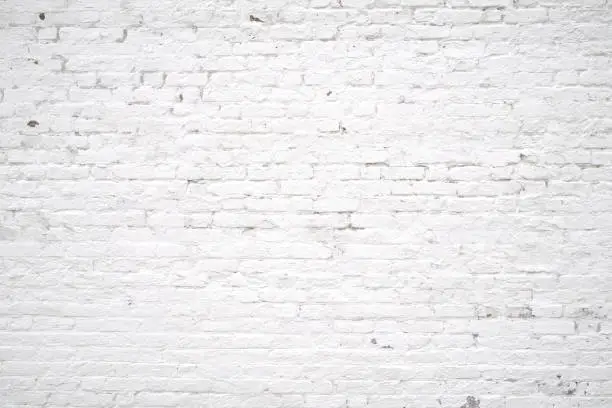 Photo of Old white brick wall background