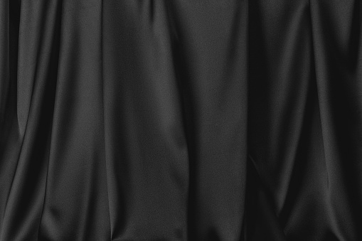 Abstract black silk textile background