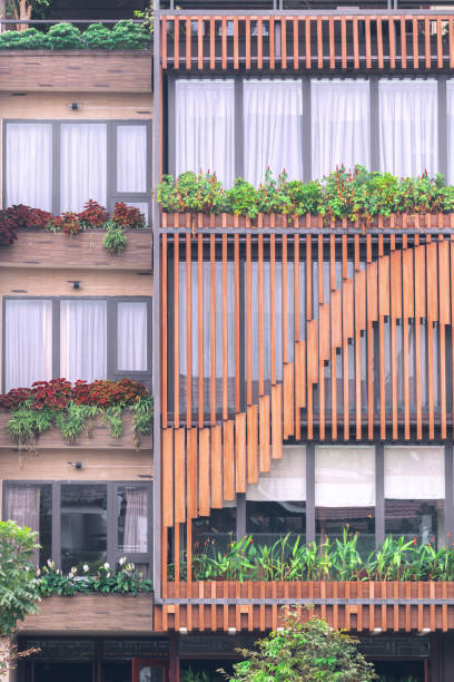 istock Abstract residental apartment building 1145720682