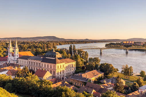 View from Esztergom Basilica is an ecclesiastic basilica in Esztergom, Hungary, the mother church of the Archdiocese of Esztergom-Budapest, and the seat of the Catholic Church.