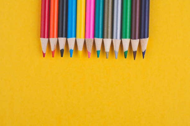 istock colorful color pencil stacked on white background 1145722533