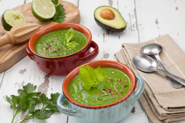 istock Green Gazpacho Soup With Eggs 1145724999