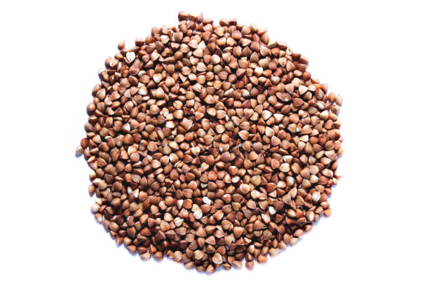 istock Buckwheat groats isolated on white background 1145731354