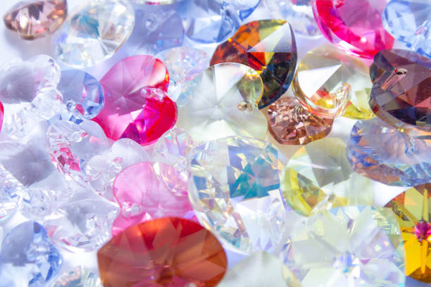 istock Glass heart close up on a gray background 1145731436