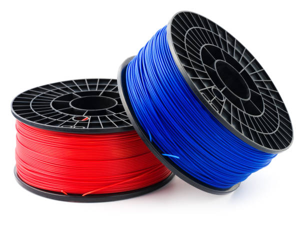 Filament 3d printer Filament 3d printer, on white background, isolated light bulb filament photos stock pictures, royalty-free photos & images