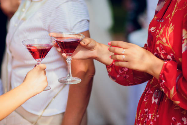 istock leisure, drinks, degustation, people and holidays concept - close up. 1145746278