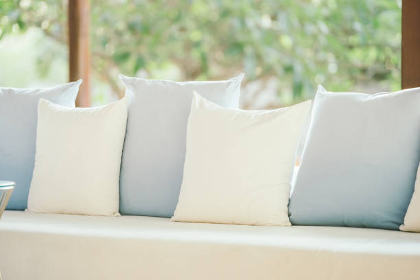 istock Beautiful luxury comfortable pillow on sofa decoration in living area 1145749498