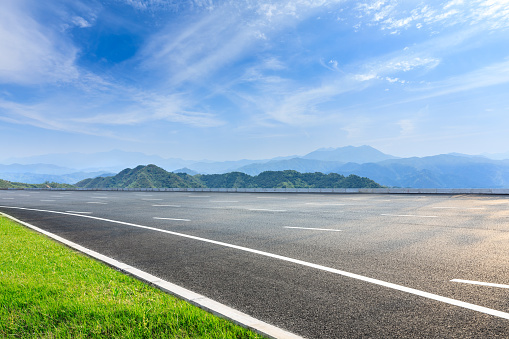 New highway road and beautiful mountain natural landscape